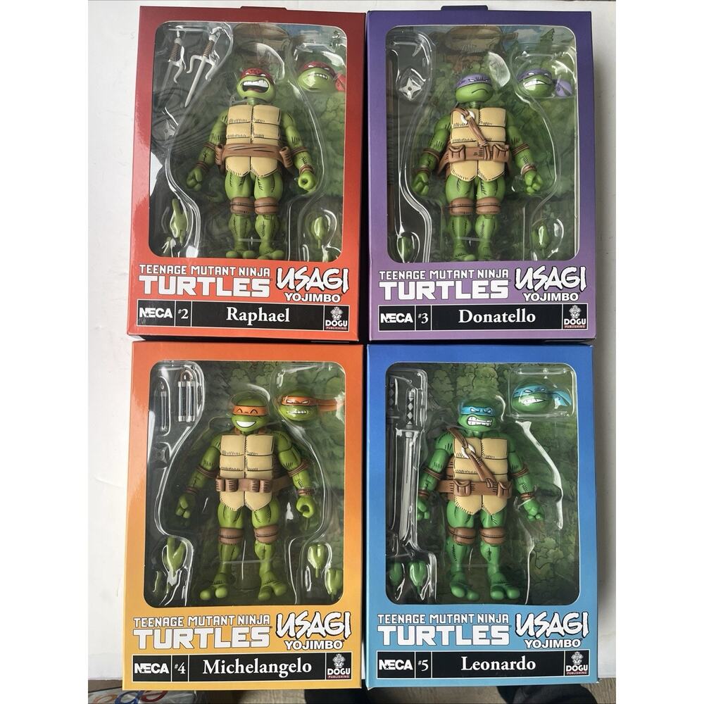 NECA TMNT x Usagi Yojimbo by Stan Sakai - lot of 4 turtles